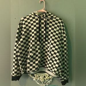 Women’s Vans Checkered Oversized Crop Sweatshirt Size M